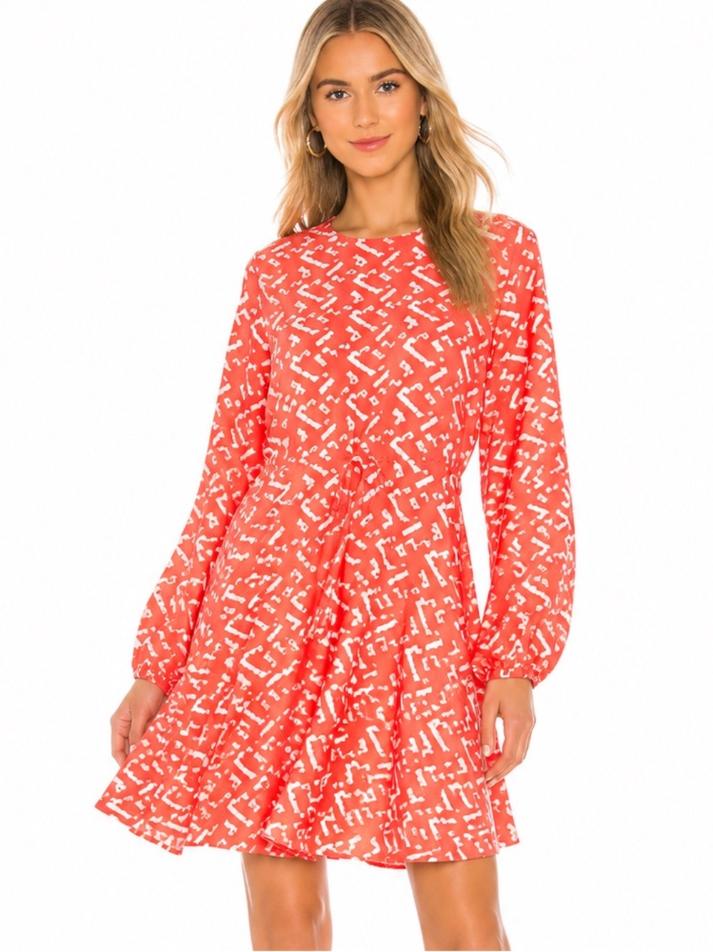 Tuckernuck Pomander Place Colette Dress Red Chain Link Print Size S